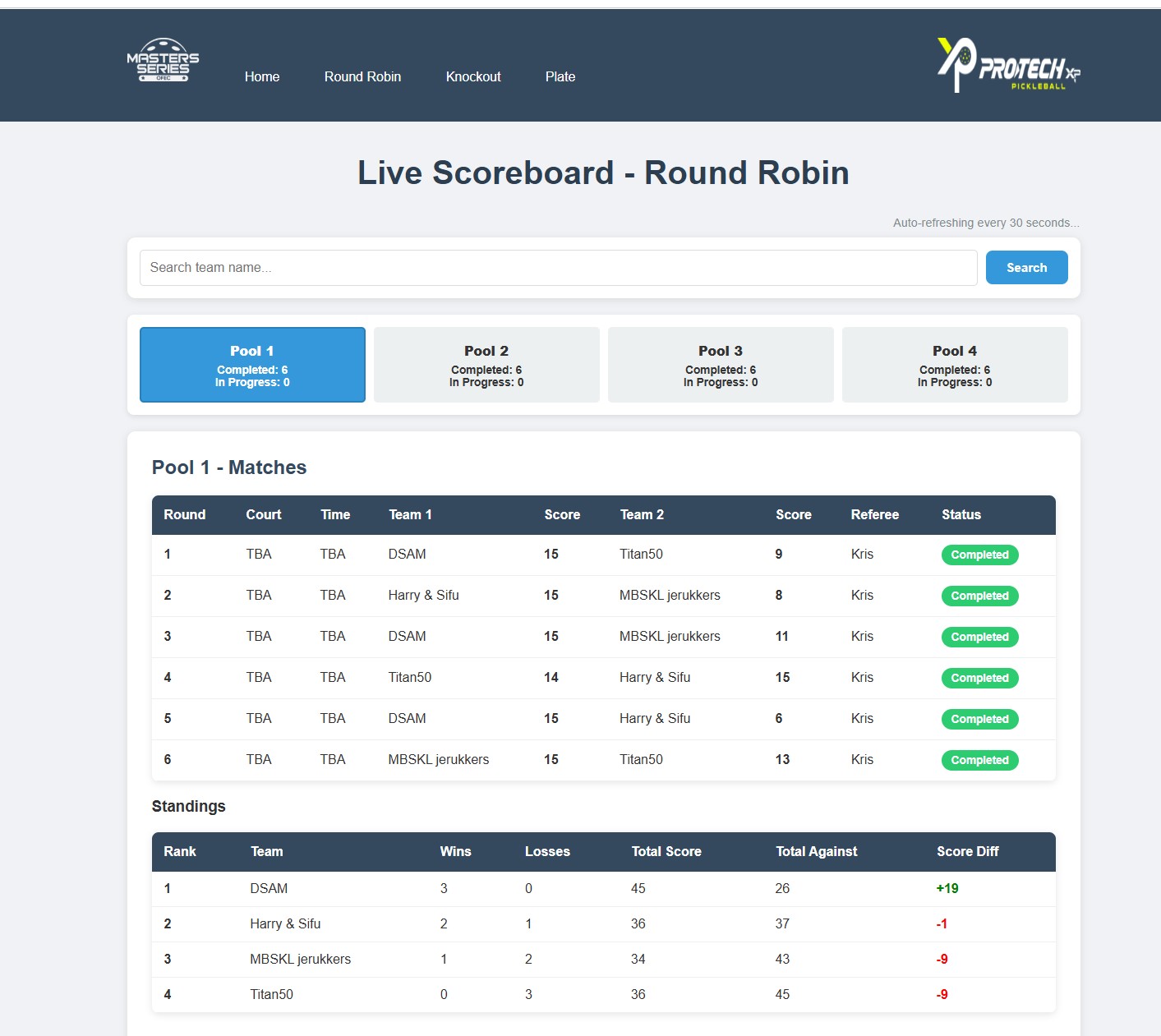 PickleTourny Screenshot 1